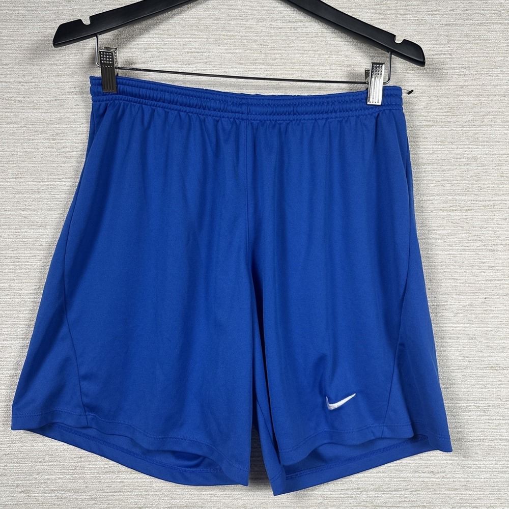 Nike Dri-FIT Athletic Shorts Men's Large Blue Gym Training Running Pockets